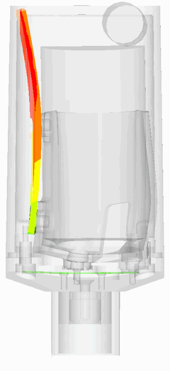 Finite-element animation of the whole sensor under lateral excitation