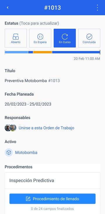 Screen Smartphone TRACTIAN App