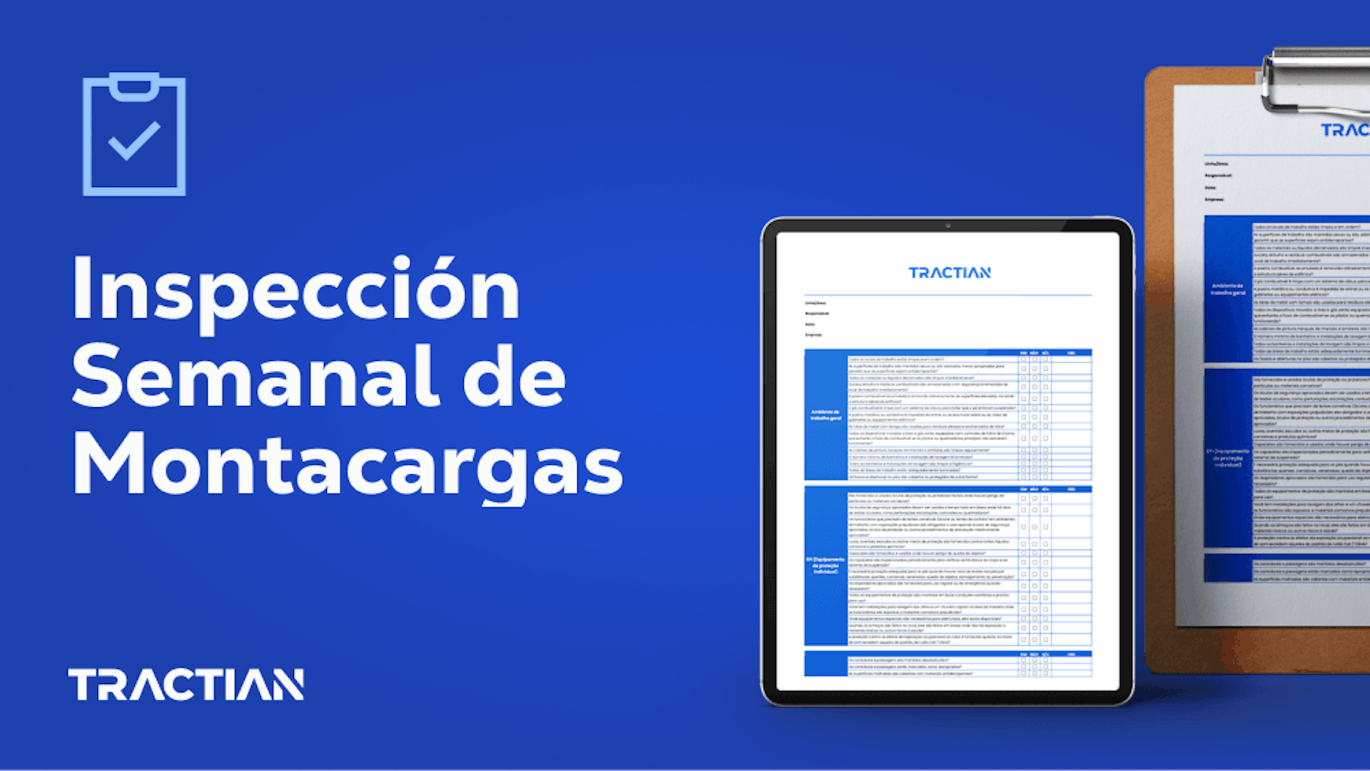 Inspección semanal de montacargas