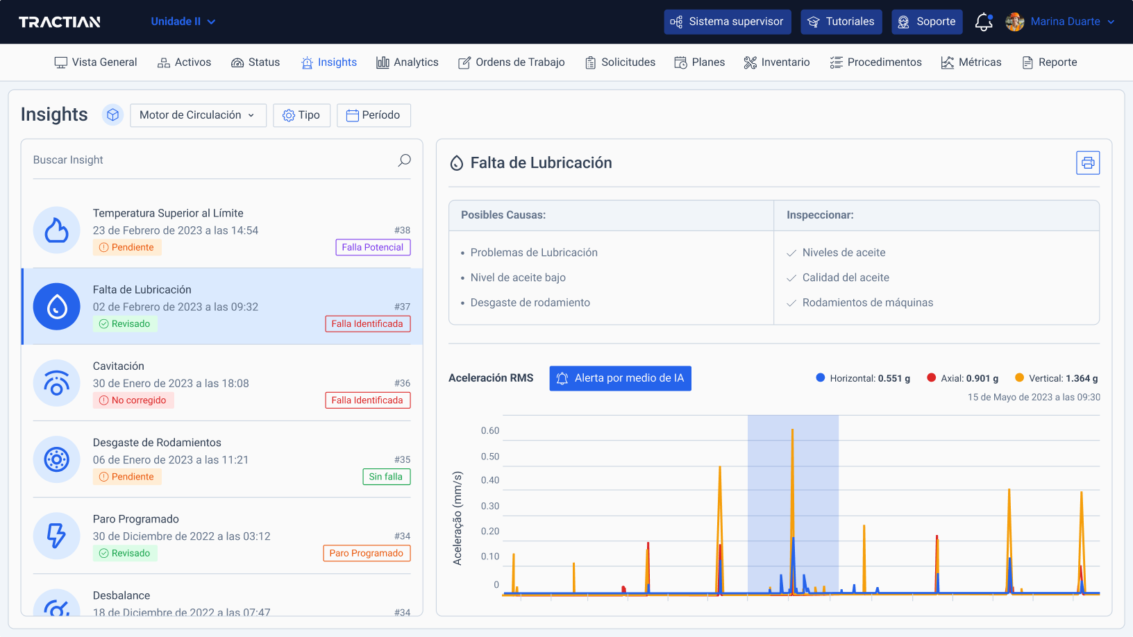 insights de vibracao e temperatura