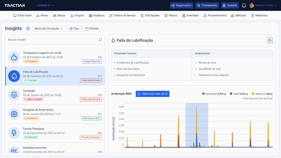 insights de vibracao e temperatura