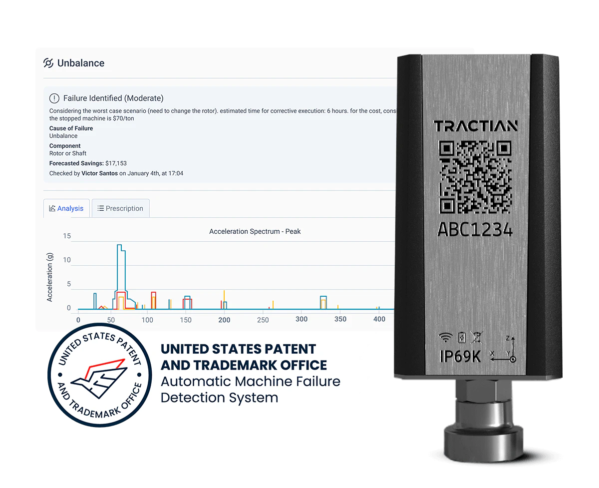 industrial vibration sensor smart tract tractian