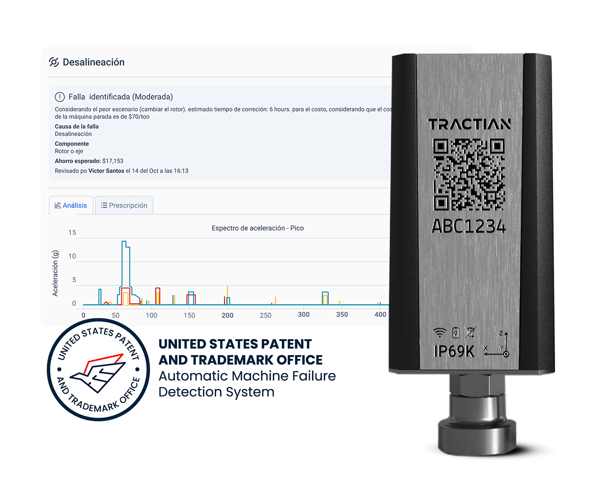 sensor de vibração industrial smart tract tractian