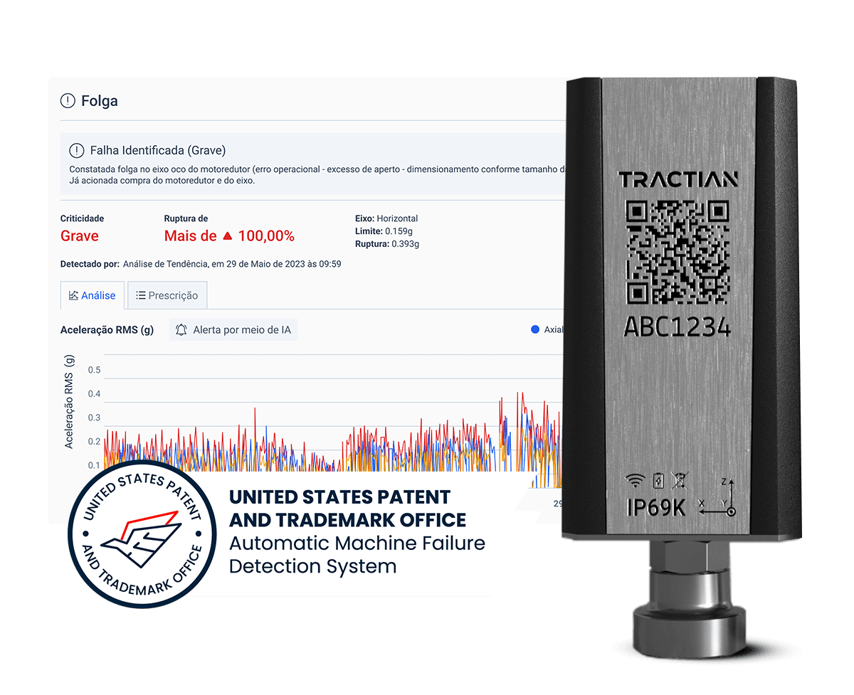 sensor de vibração industrial smart tract tractian