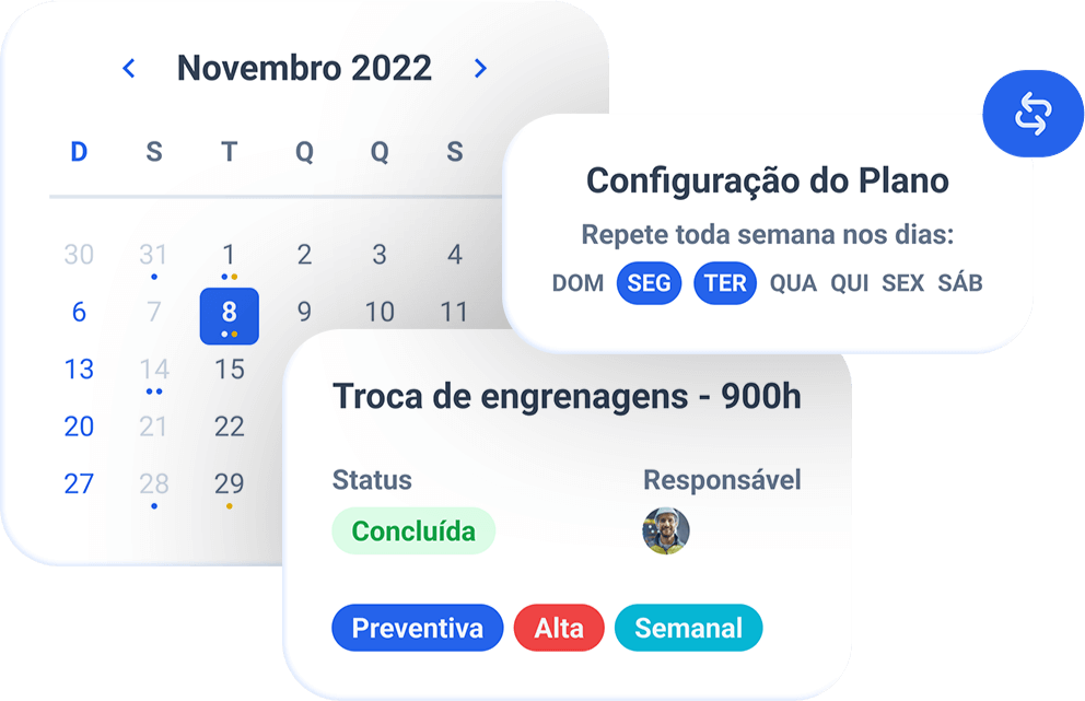 • Manutenção Preventiva e Preditiva