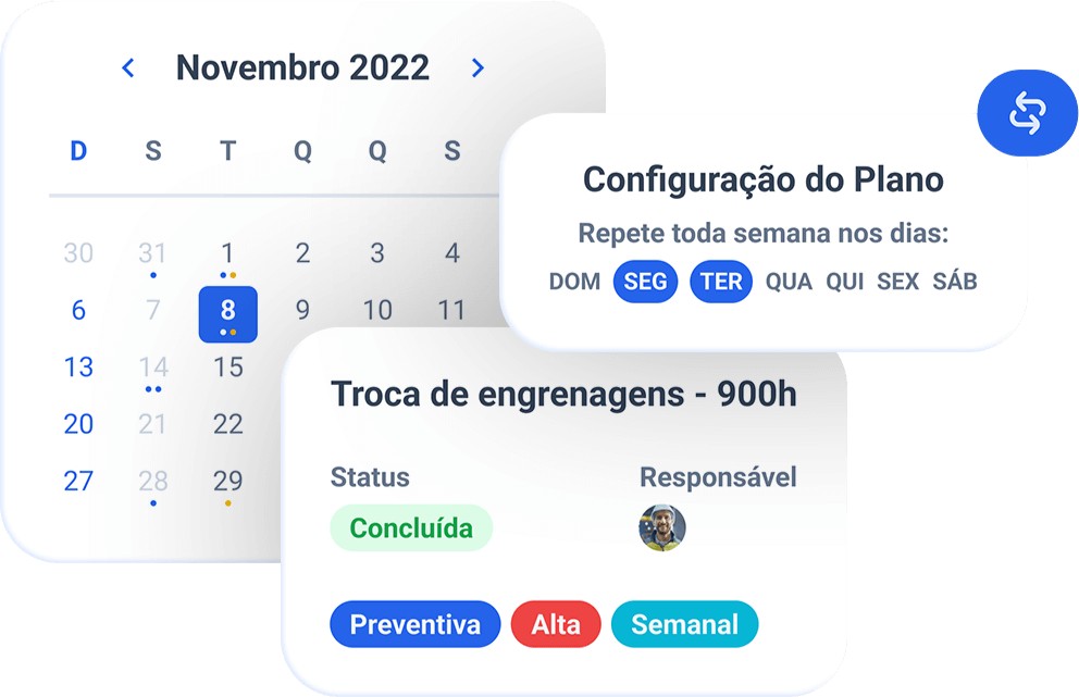 • Manutenção Preventiva e Preditiva