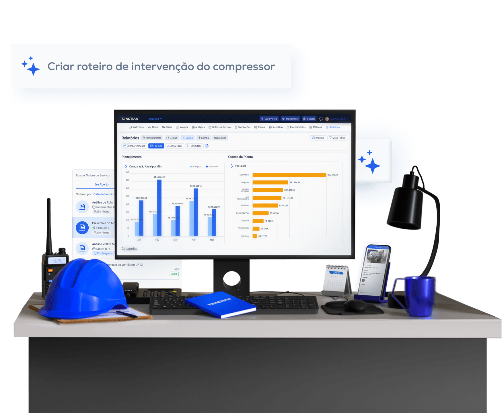 mesa gestão da manutenção