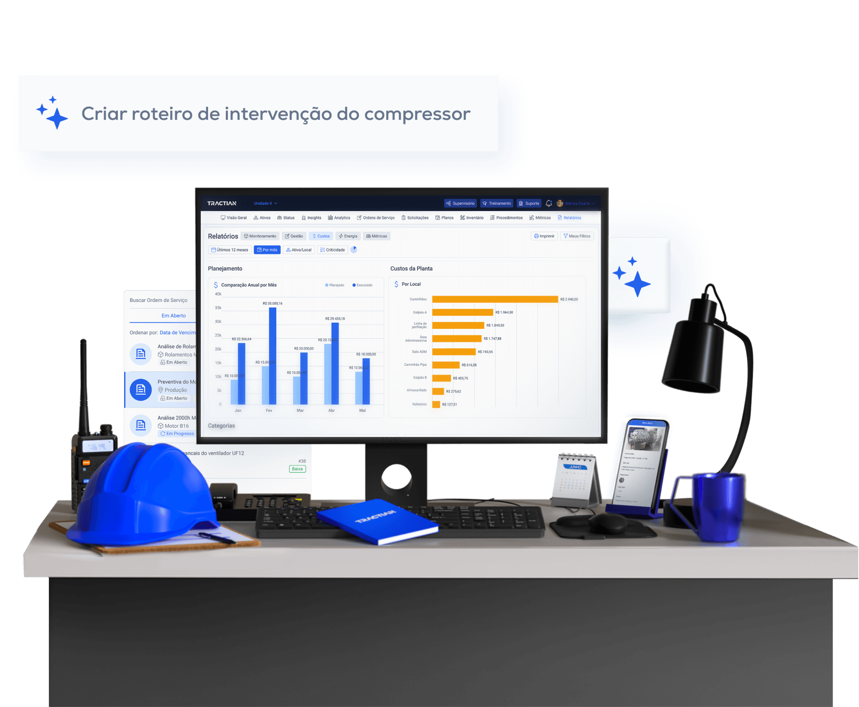 mesa gestão da manutenção