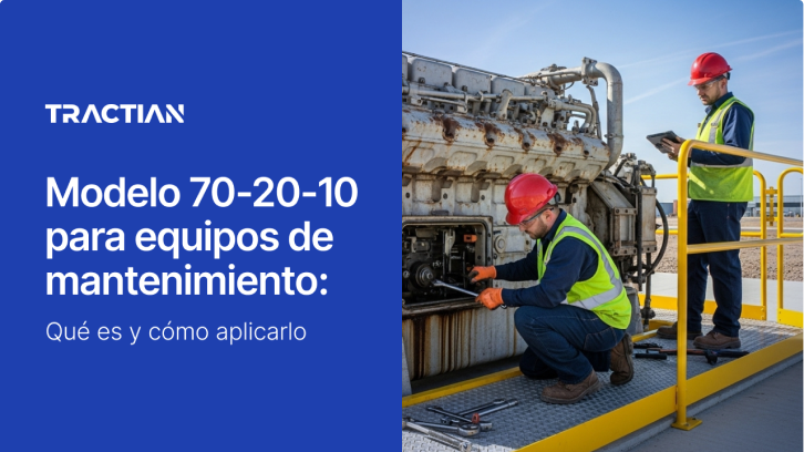 Modelo 70-20-10 para equipos de mantenimiento