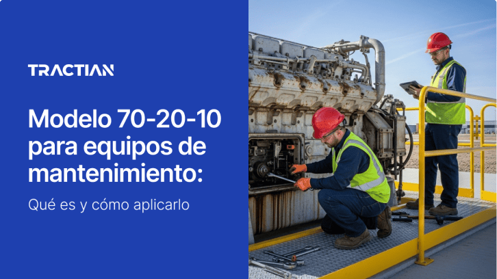 Modelo 70-20-10 para equipos de mantenimiento