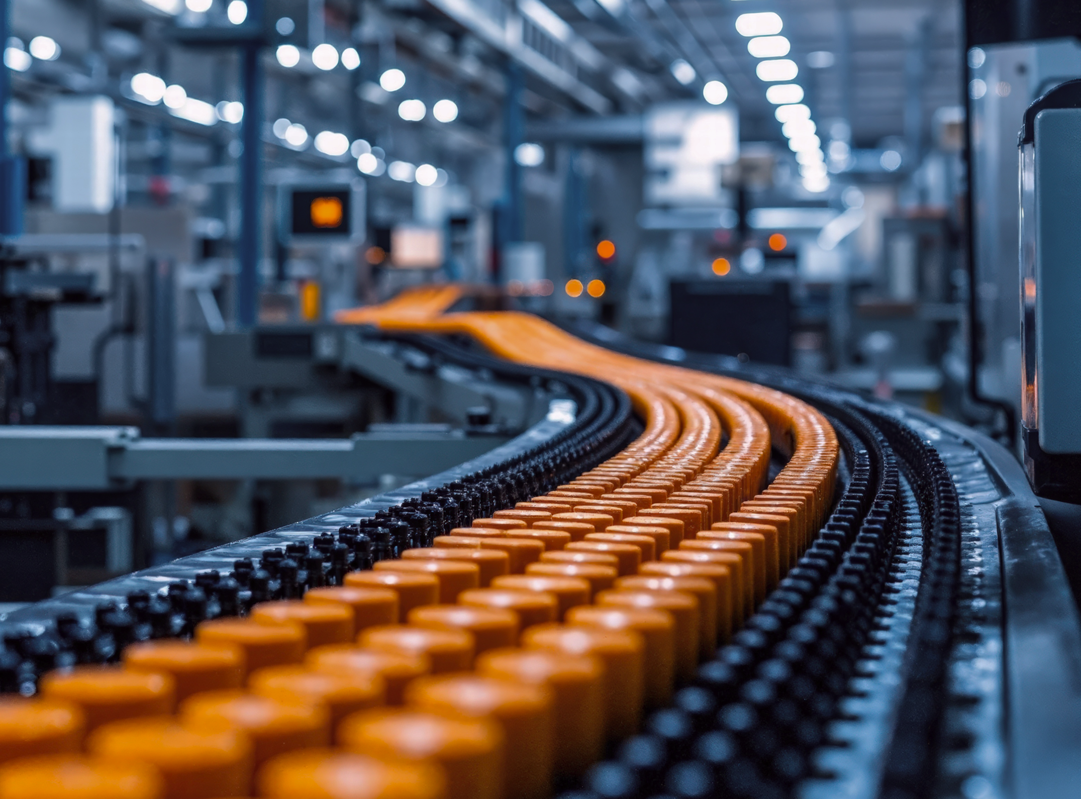 Industrial production line illustration